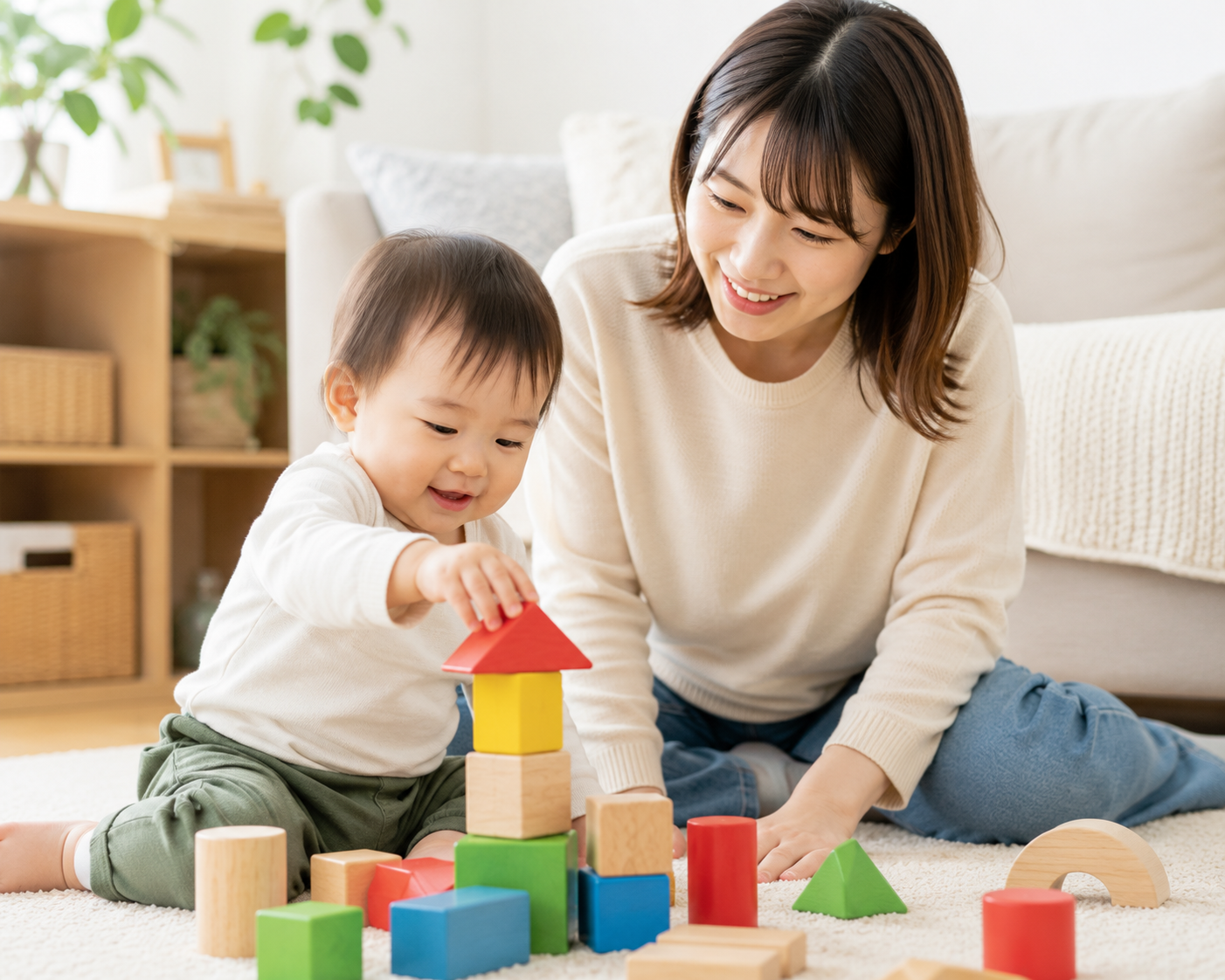 脳育コンパスで発達をサポートする赤ちゃん